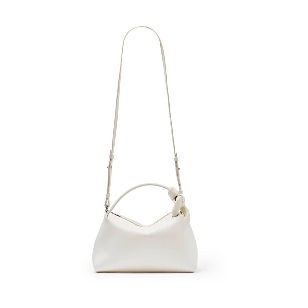 JW Anderson Gestructureerd Lederen Witte Top Handvat Tas White Dames