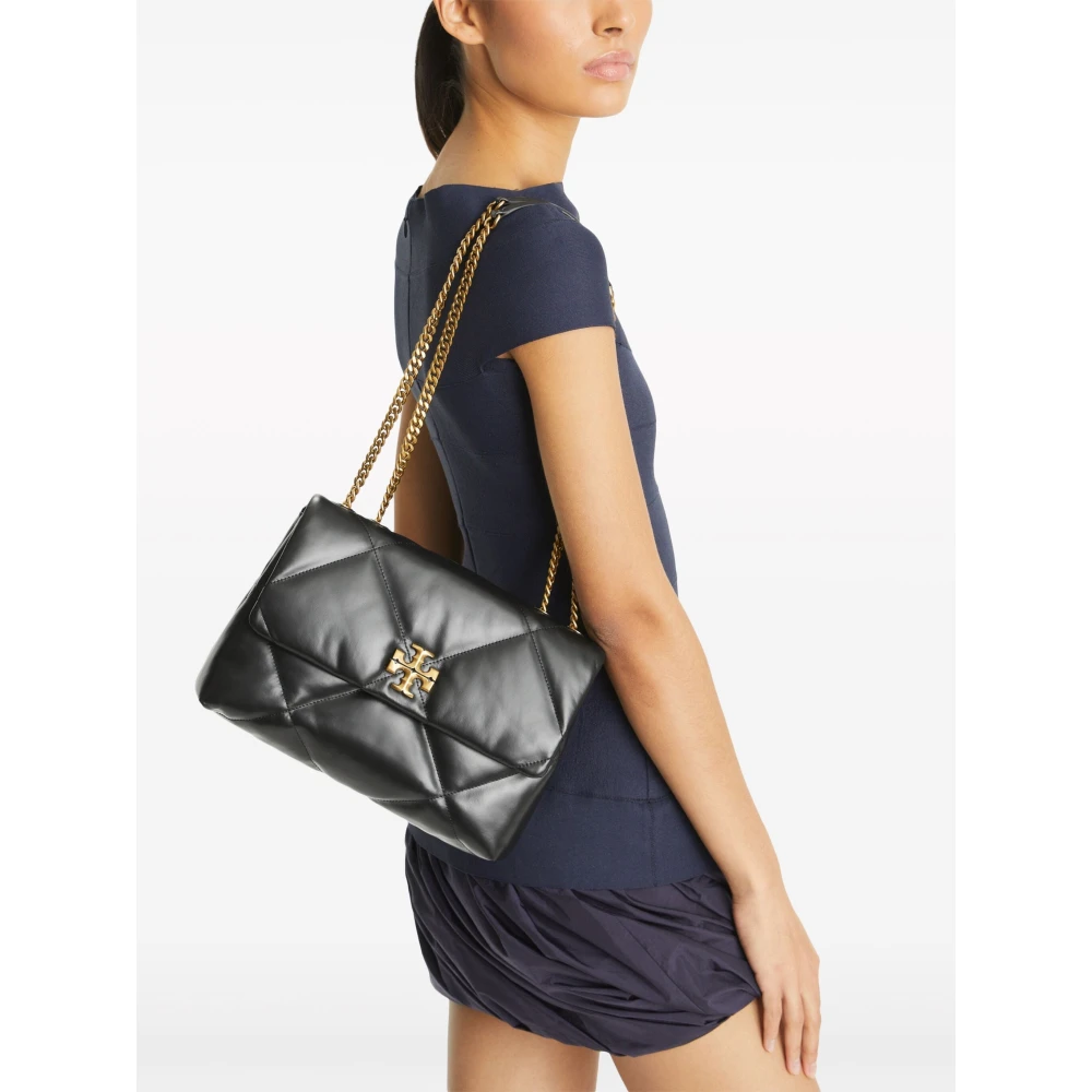 TORY BURCH Diamant Quilt Convertible Crossbody Tas Black Dames