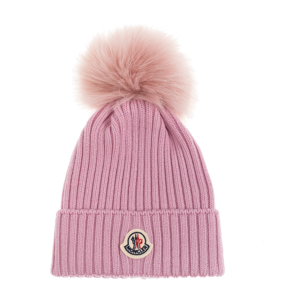 Moncler Unisex Kids Pink Hats & Caps,, Bobble Hat Small