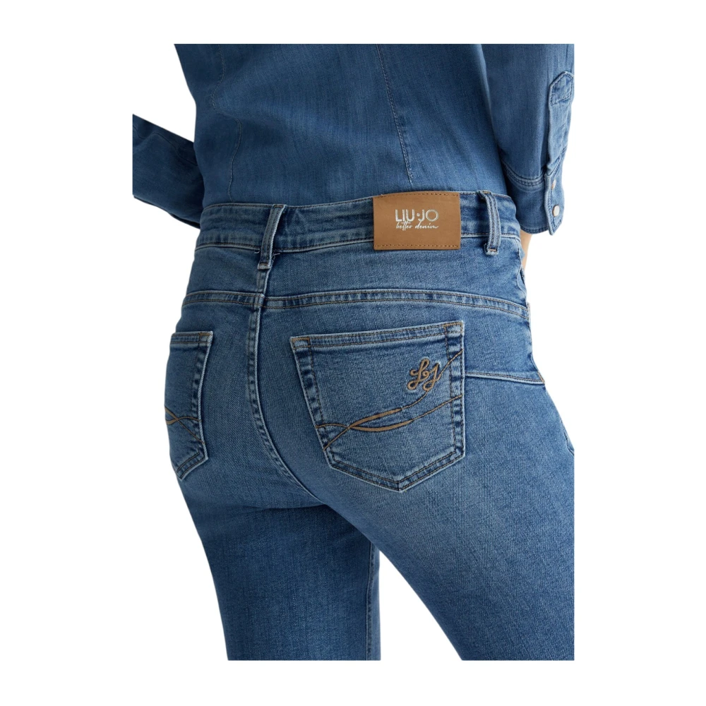 Liu Jo Denim Blauwe Winnaar Wassen Broek Blue Dames