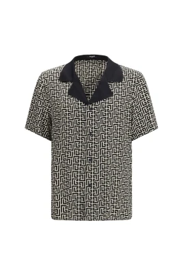 Monogram-print Pyjamasskjorta