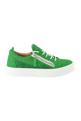 green-glitter-leather-sneakers