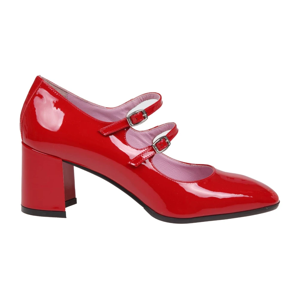 Carel Röd A Mary Jane-Pumps I Lackläder
