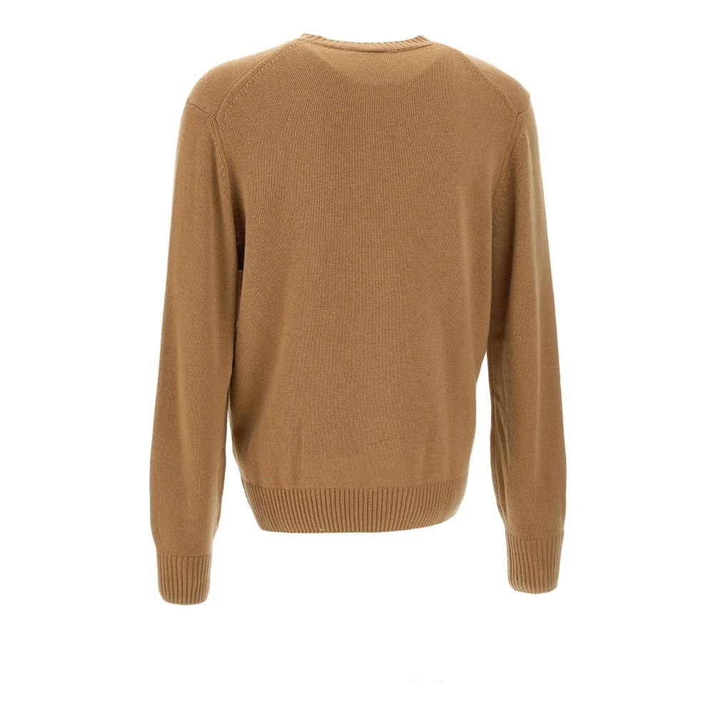 Lacoste Heren Woltrui Bruin Ronde Hals Brown Heren