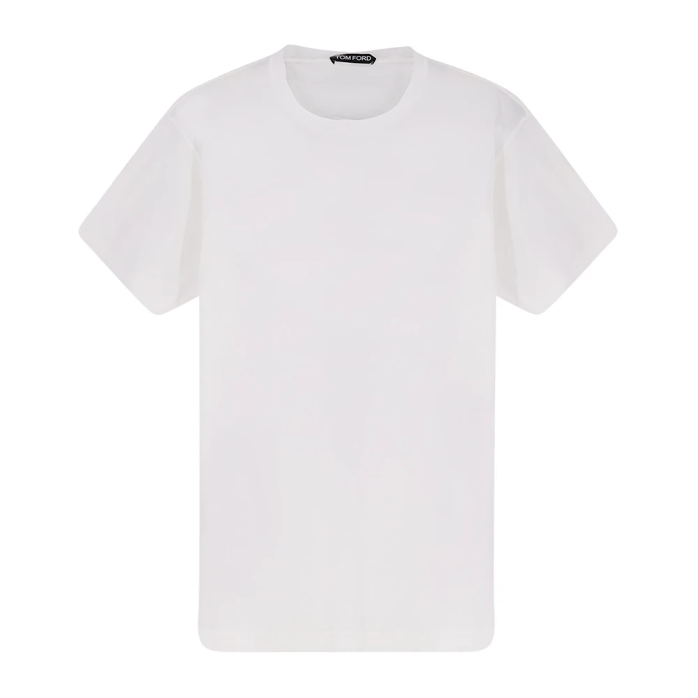 Tom Ford Men's White T-Shirts, M, Cotton Silk T-Shirt