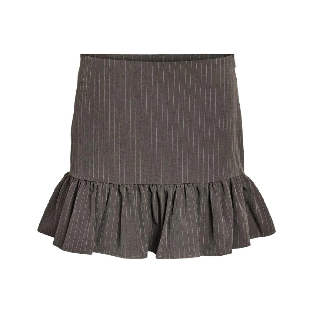 Noisy May Pinstripe Korte Rok Voorwaartse Stijl Grijs Gray Dames