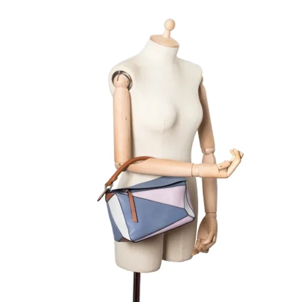 Loewe Pre-owned Leather handbags Purple Dames