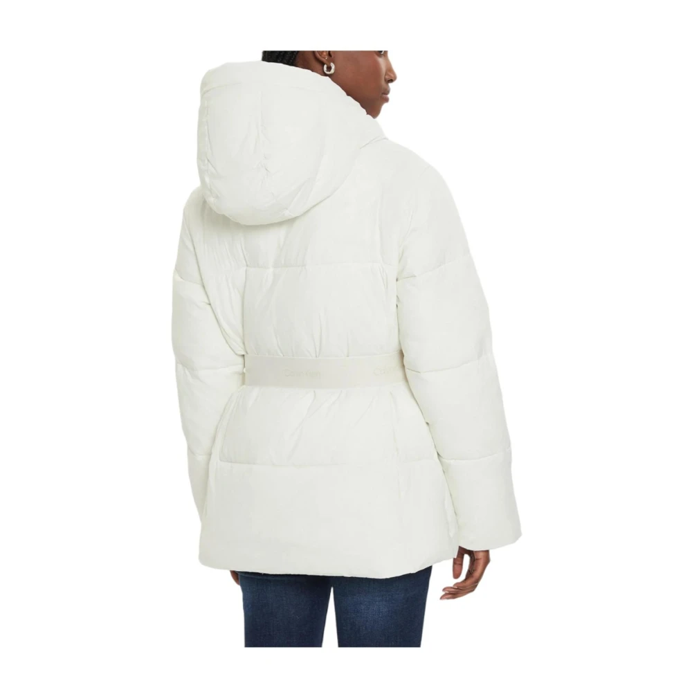 Calvin Klein Riem Logo Jas White Dames