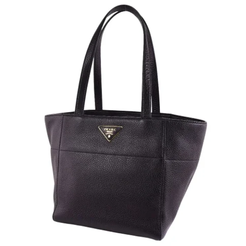 Prada Vintage Pre-owned Leather prada-bags Black Dames