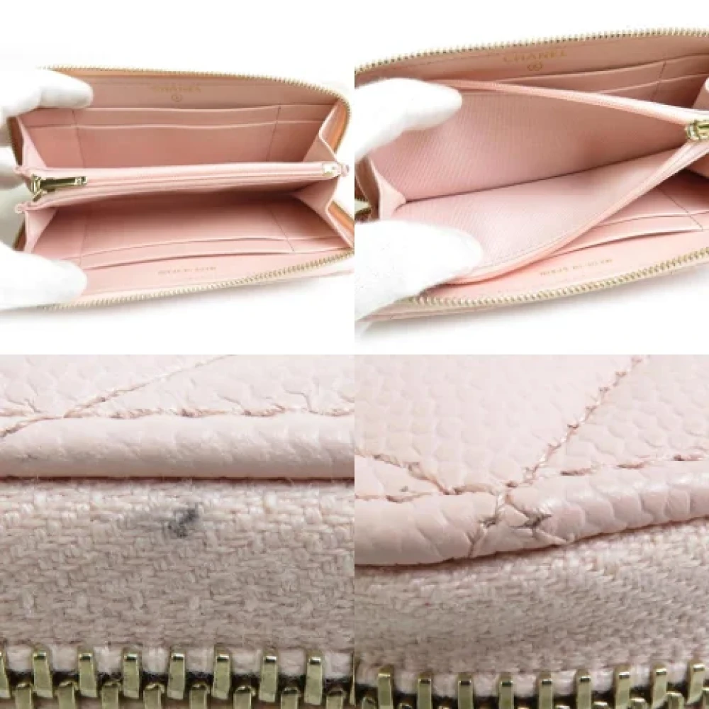 Chanel Vintage Pre-owned Leather wallets Pink Dames