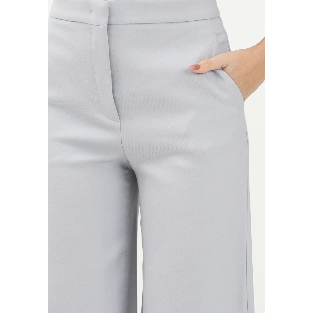 Max Mara Elegante Grijze Palazzo Broek Gray Dames