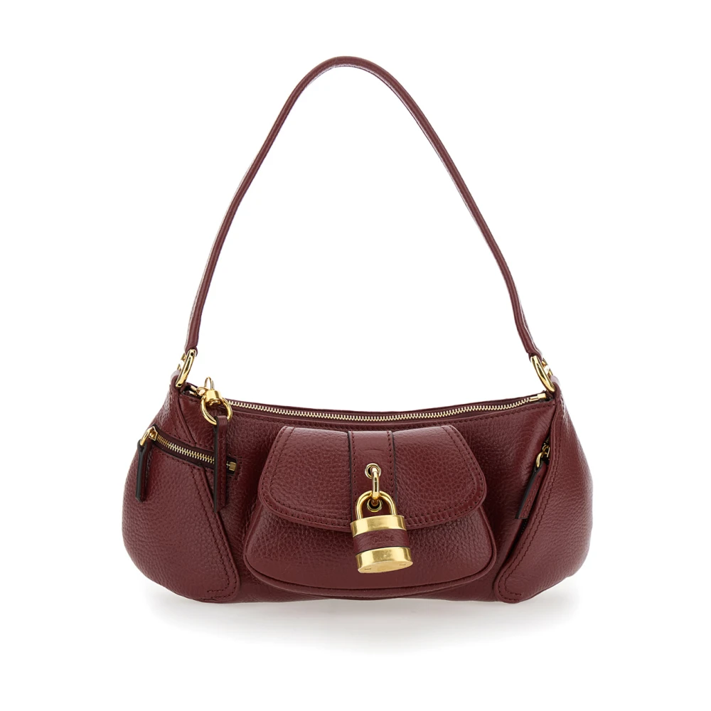 Chloé Bordeaux Schoudertas met hangslot Red Dames