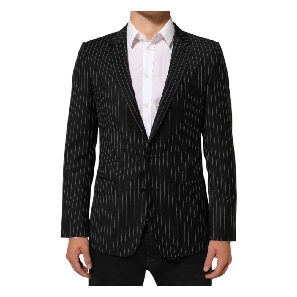 Dolce & Gabbana Men's Black Martini 1 Button Suit Blazer - Blazers - M - Jackets