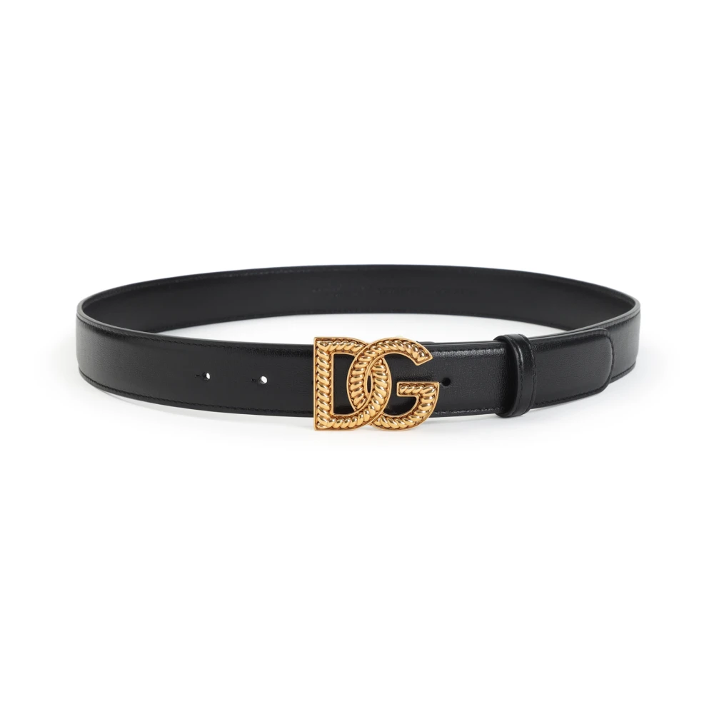 Dolce & Gabbana Vrouw Zwart Accessoires Dames, 90 Cm, Leer, E Leren Riem Aw 25
