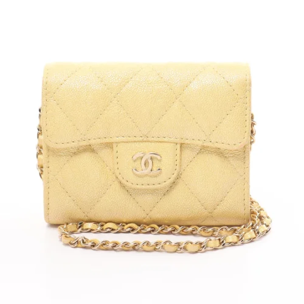 Chanel Vintage Pre-owned Leather chanel-bags Yellow Dames