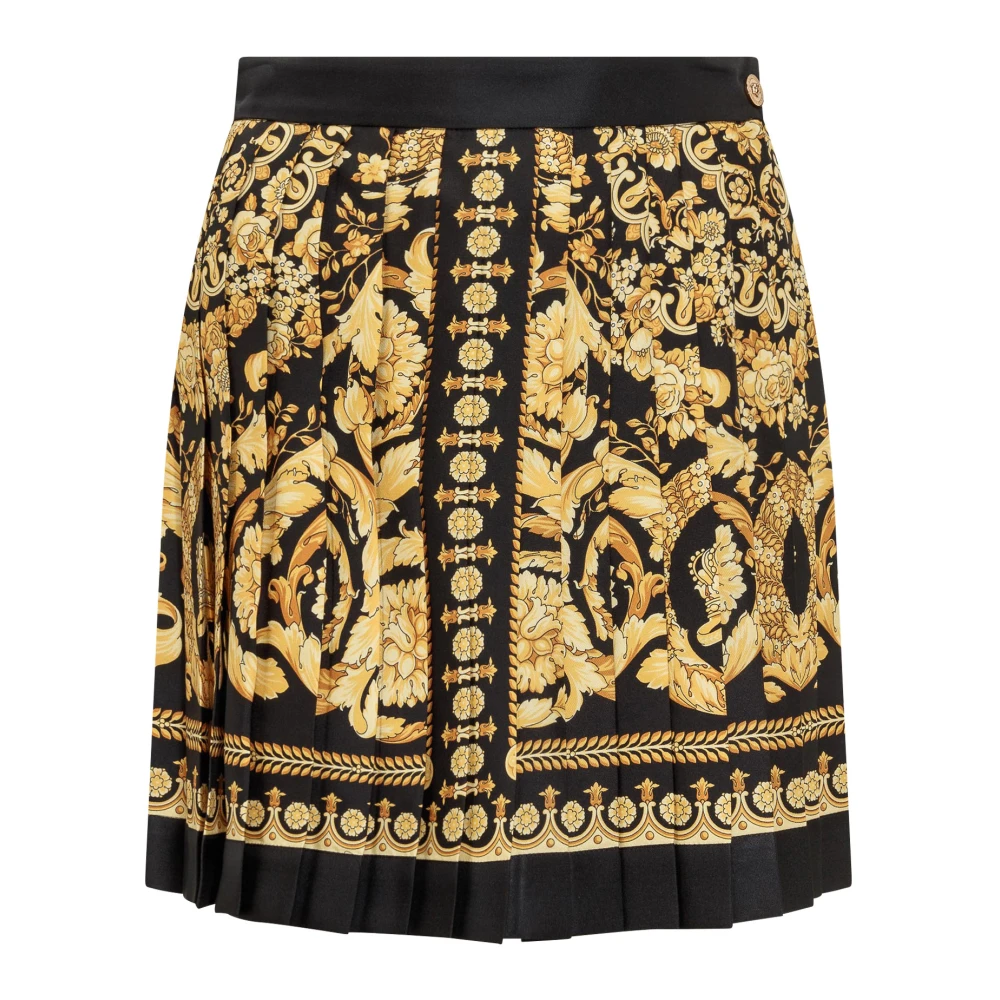 Versace Kvinno Multicolor Kjolar Dam, S, Barockplisserad Midikjol