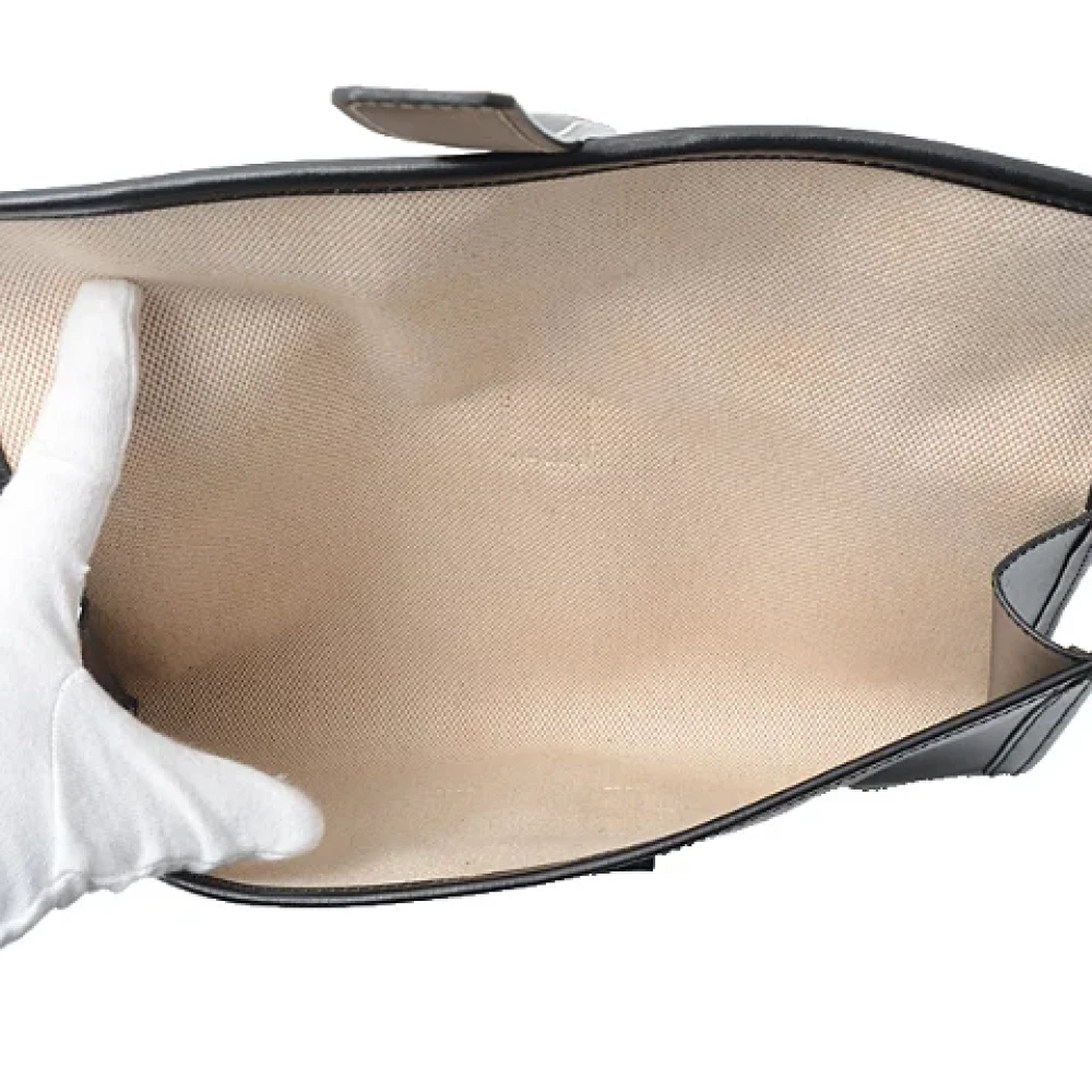 Hermès Vintage Pre-owned Leather clutches Black Heren