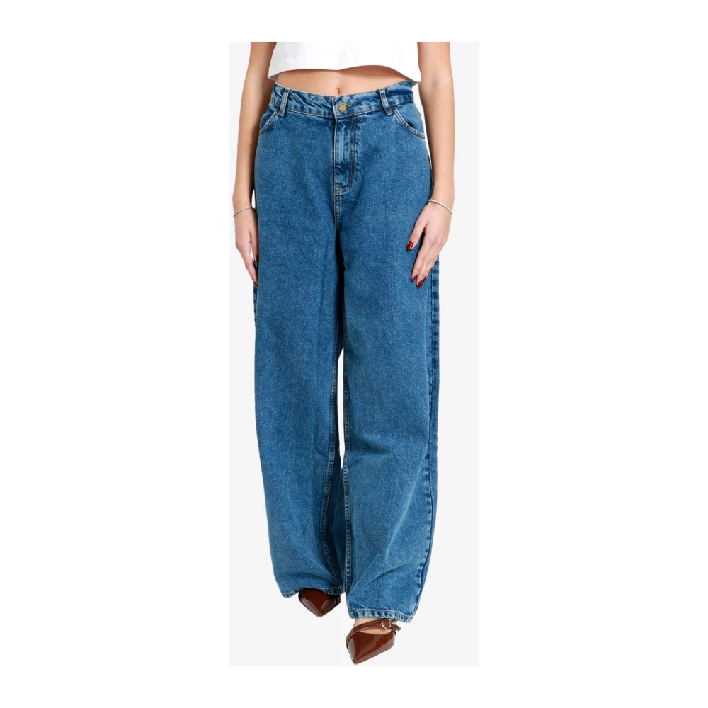 Philosophy di Lorenzo Serafini High-waisted denim jeans met wijde pijpen Blue Dames