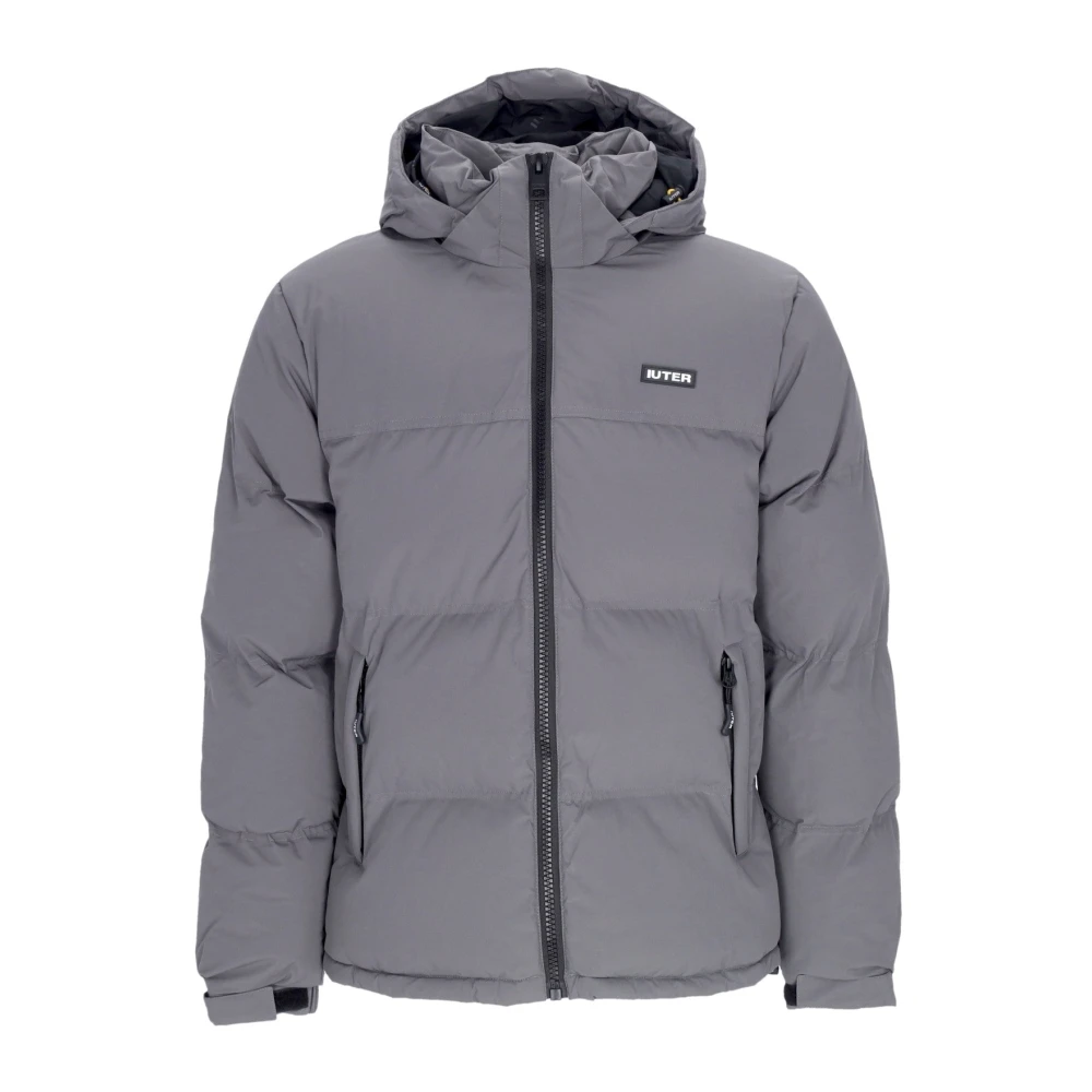 Iuter Men's Gray Dark Puffer Down Jacket - Down Jackets - Xl - Jackets