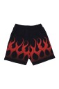 flames-print-shorts-black-red