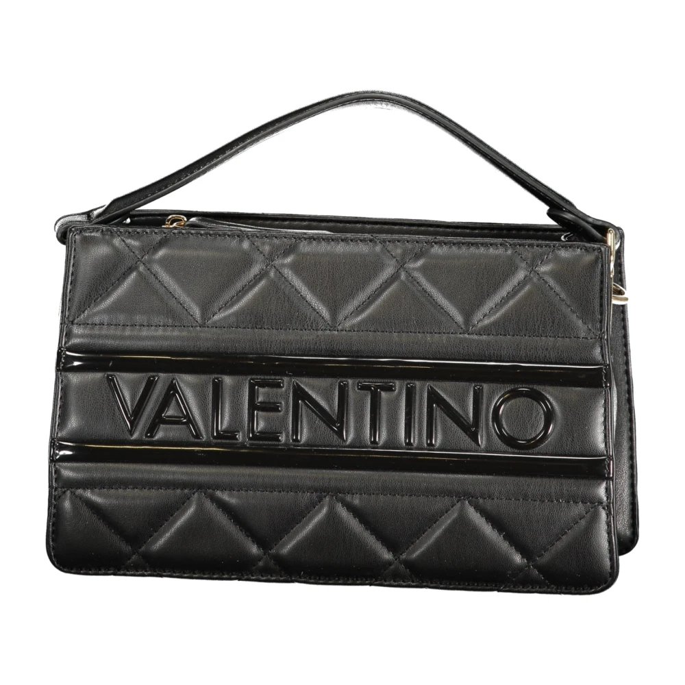 Valentino by Mario Valentino Zwarte Polyethyleen Handtas met Afneembare Handvat Black Dames