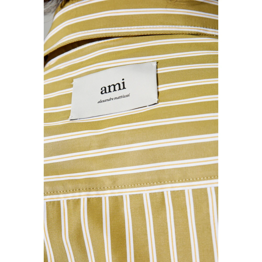 Ami Paris Overhemd met strepen Green Heren