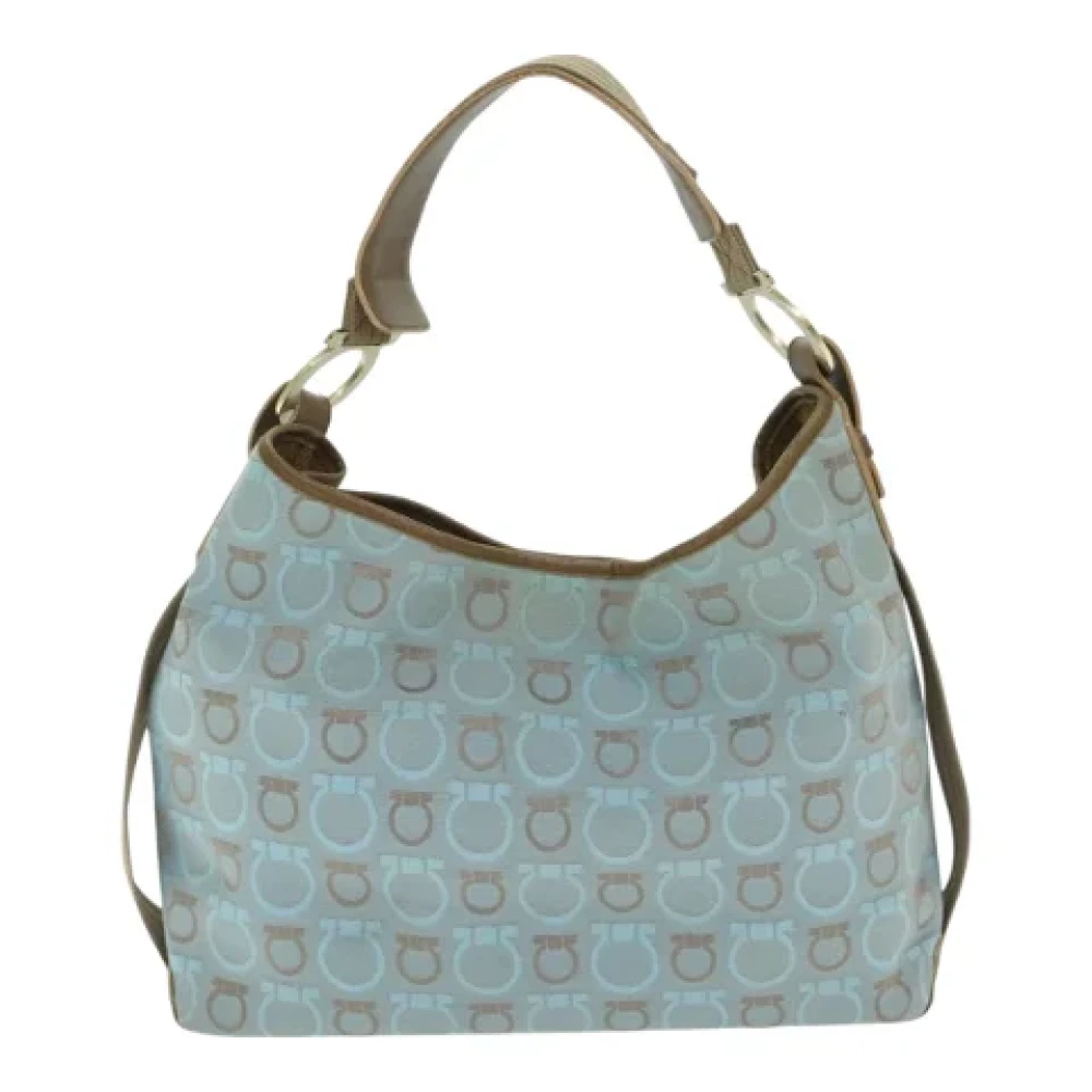 Salvatore Ferragamo Pre-owned Canvas shoulder-bags Blue Dames