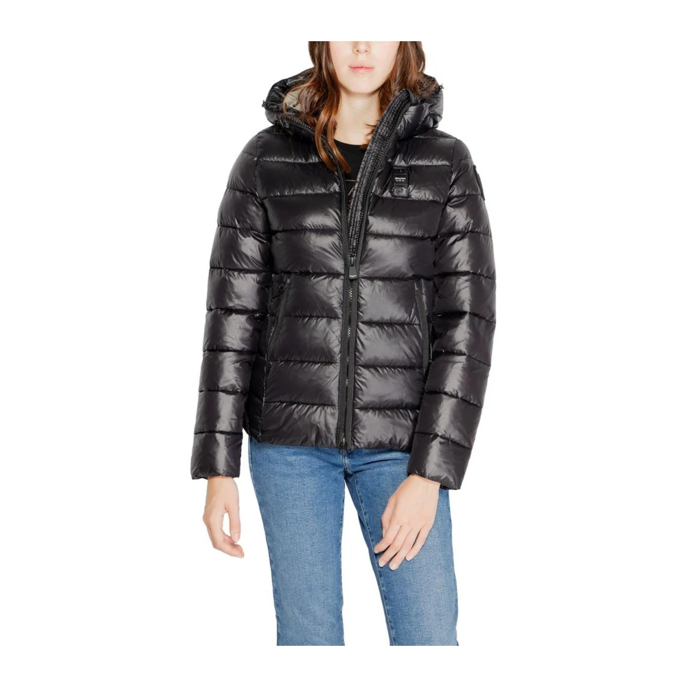 Blauer Polyamide Jassen & Jas Black Dames