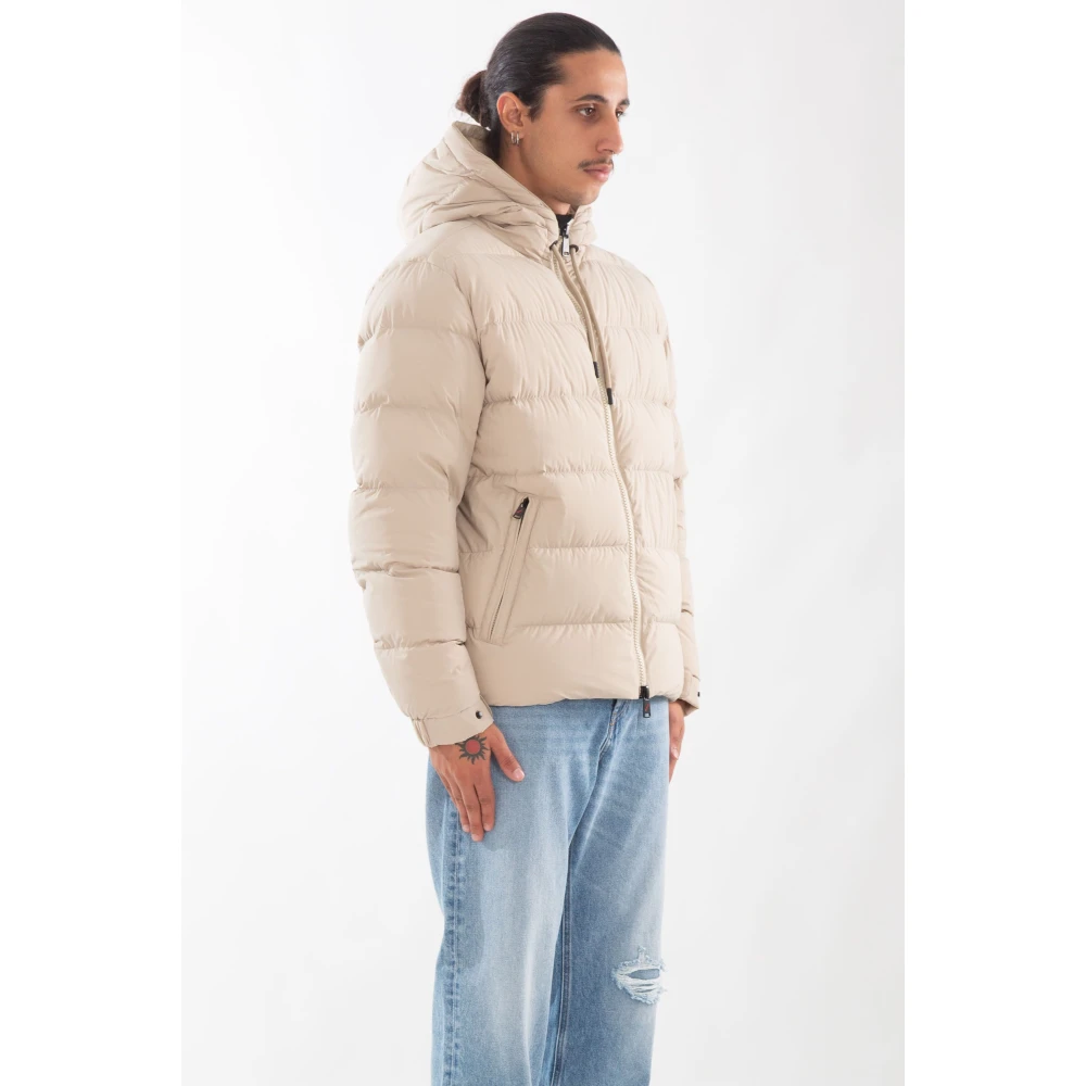 Afterlabel Matte Hooded Donsjas Beige Heren