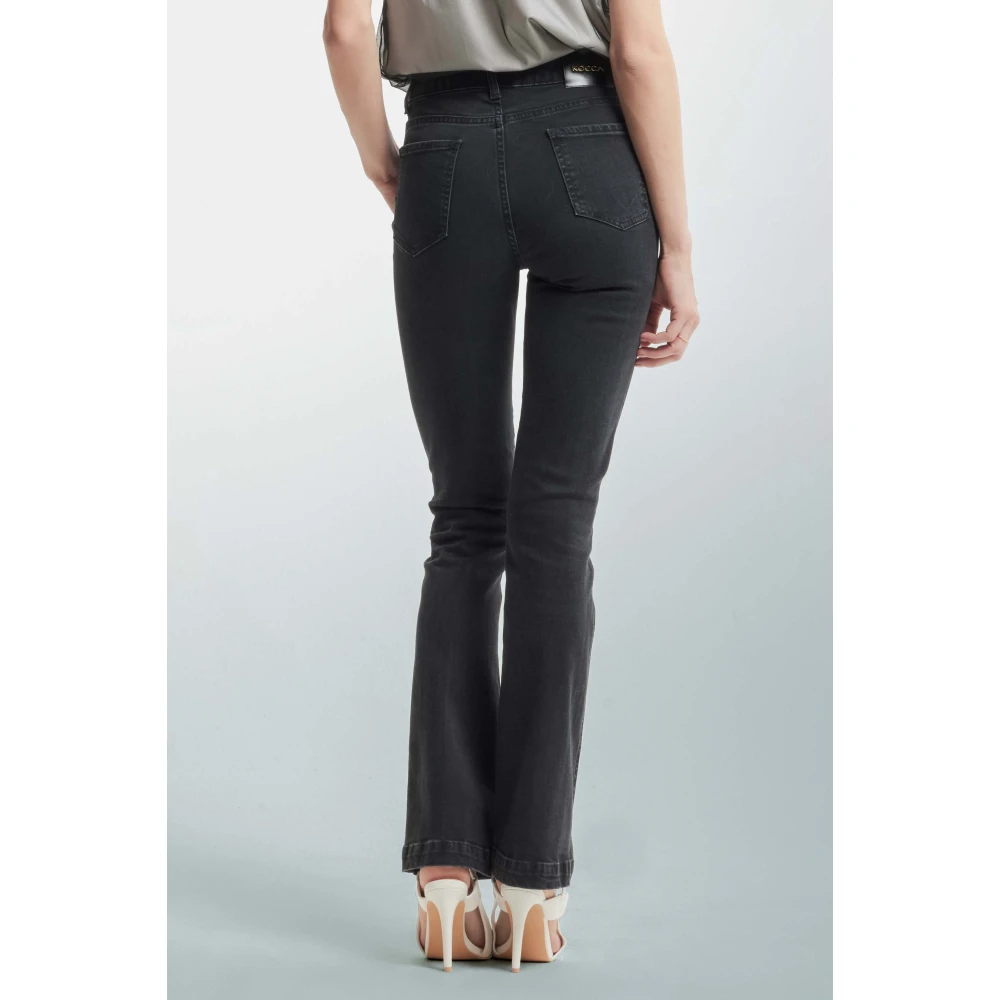 Kocca Aansluitende jeans met metalen kettingdetail Black Dames