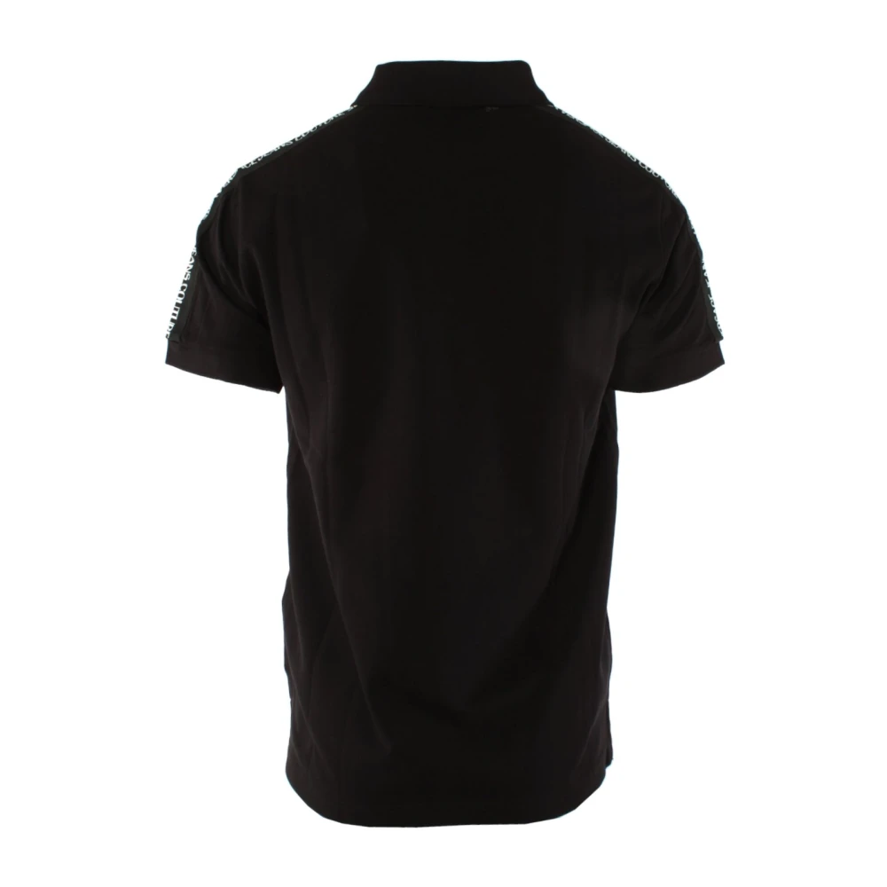 Versace Zwarte Katoenen Poloshirt Black Heren