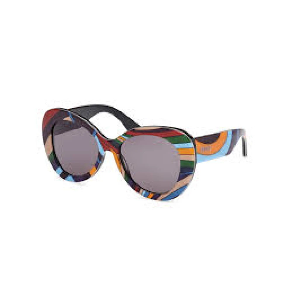 Pucci Women's Multicolor Sunglasses, 56 Mm, Sunglasses Black/Texture Smoke Lens