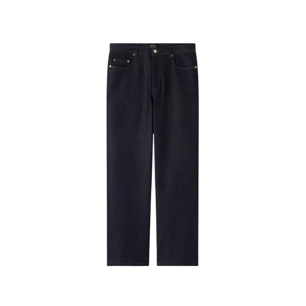 A.p.c. Men's Black Straight Jeans,, Wide Leg Indigo Denim Jeans W33
