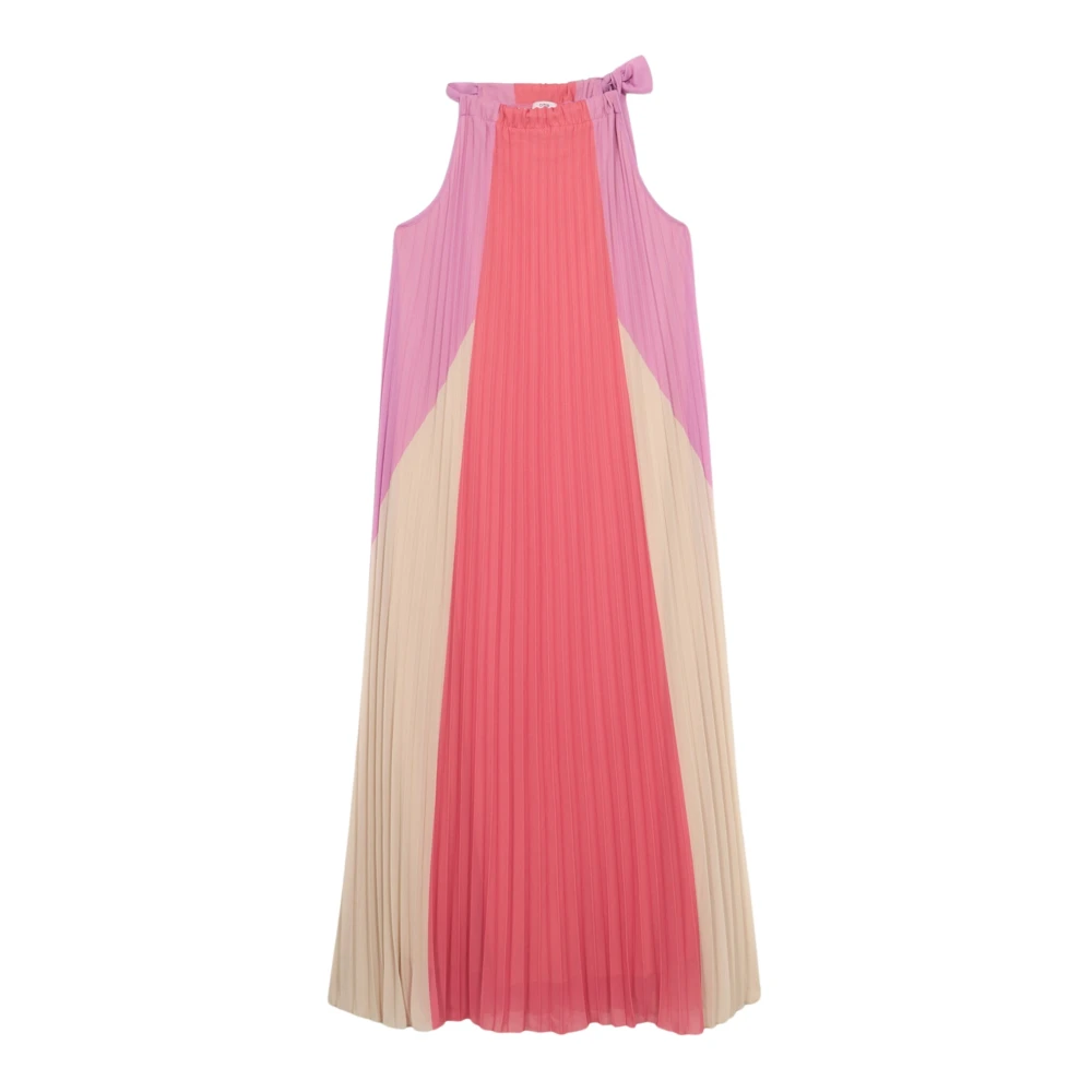 Oltre Kleur-Blok Geplooid Jurk Multicolor Dames