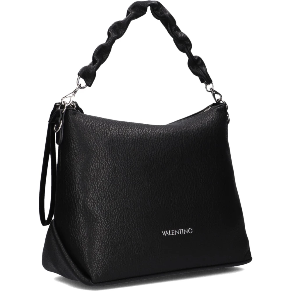 Valentino by Mario Valentino Zwarte Leren Hobo Tas Thalami Re Black Dames