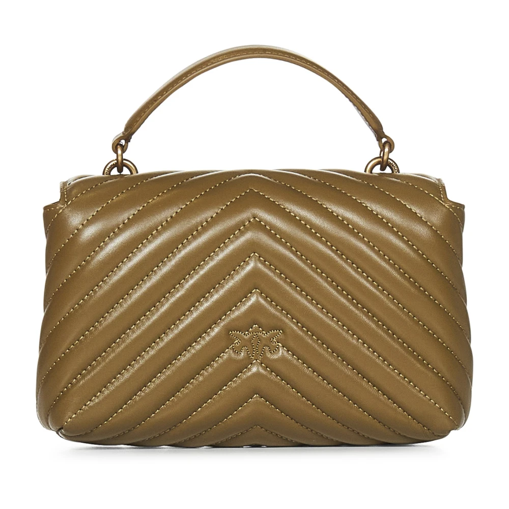 pinko Groene Chevron-Gestikte Handtas Green Dames