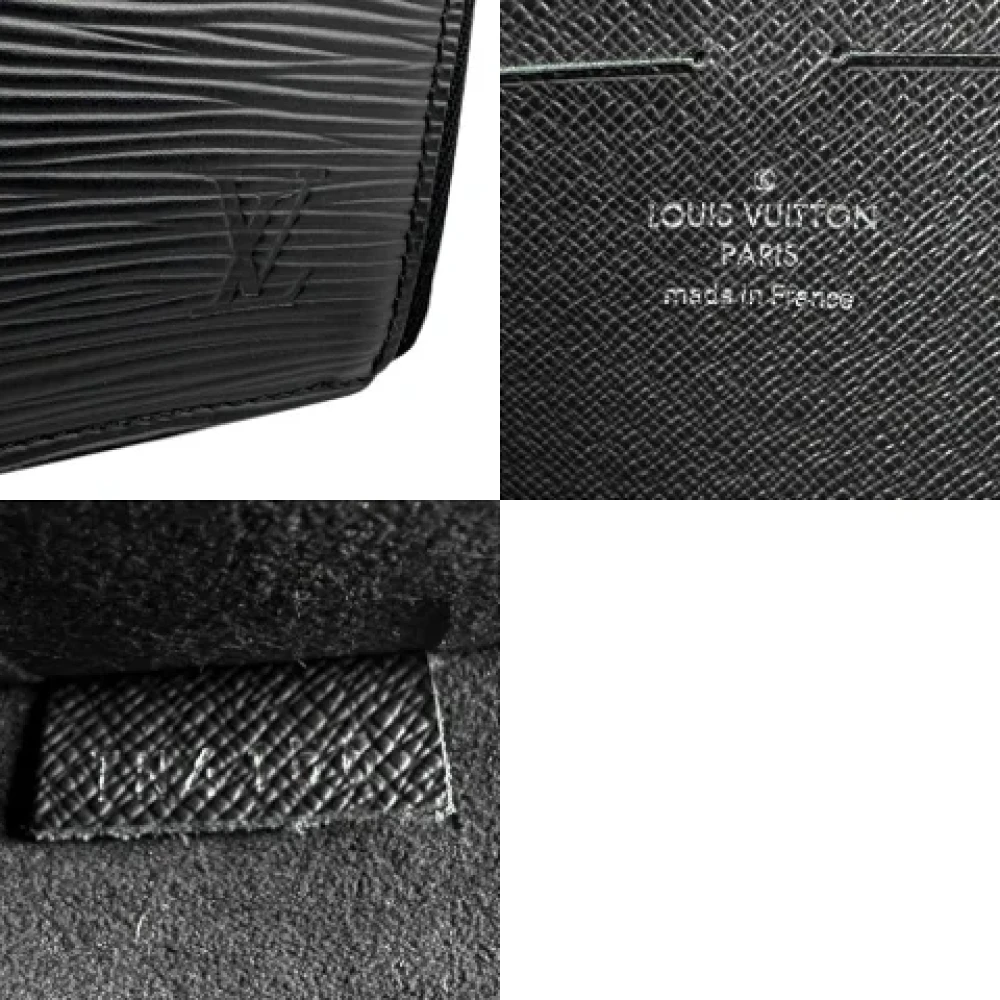 Louis Vuitton Vintage Pre-owned Leather clutches Black Heren