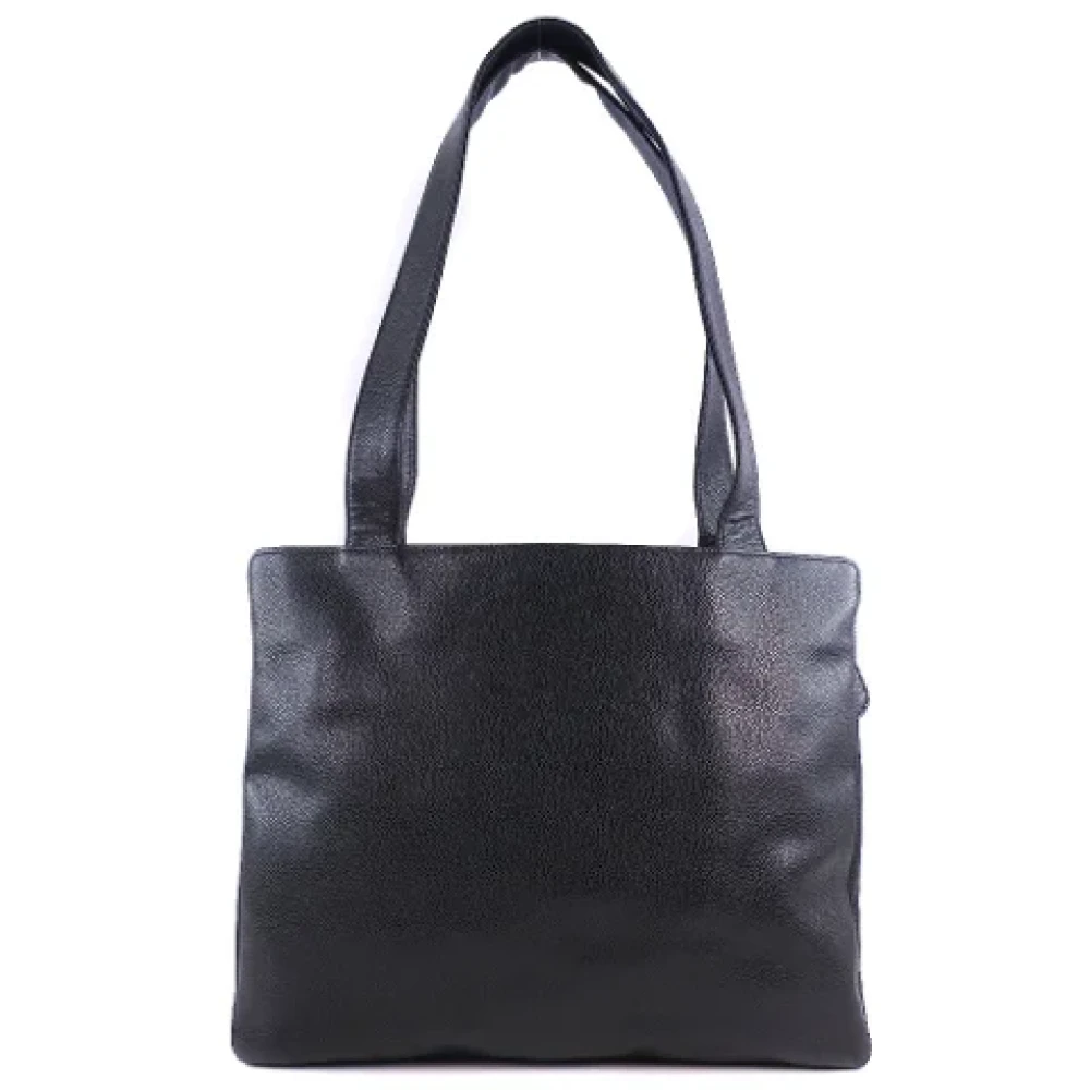 Chanel Vintage Pre-owned Leather totes Black Dames