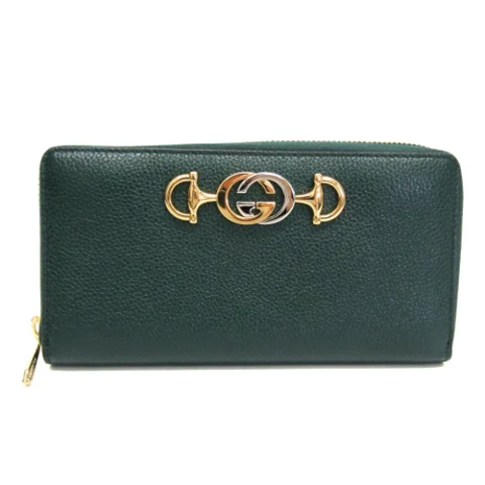 Gucci Vintage Pre-owned Leather wallets Green Dames