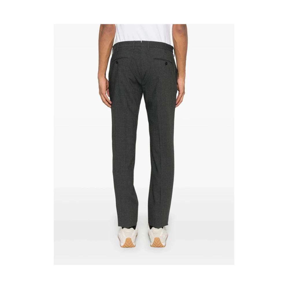 Incotex Antracietgrijze Geknoopte Broek Gray Heren