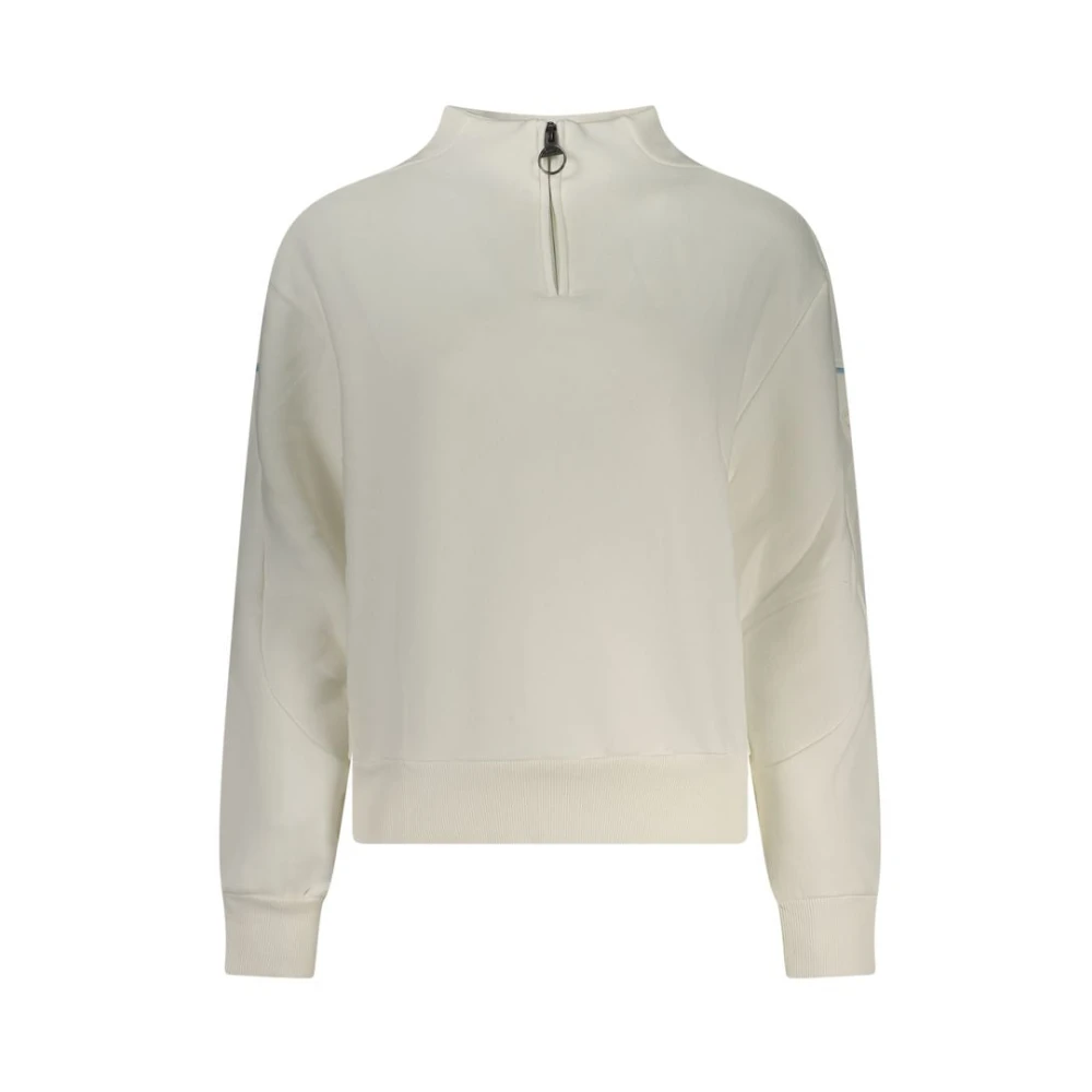 North Sails Women's White Sweatshirts, M, Bianco Cotton Sweatshirt