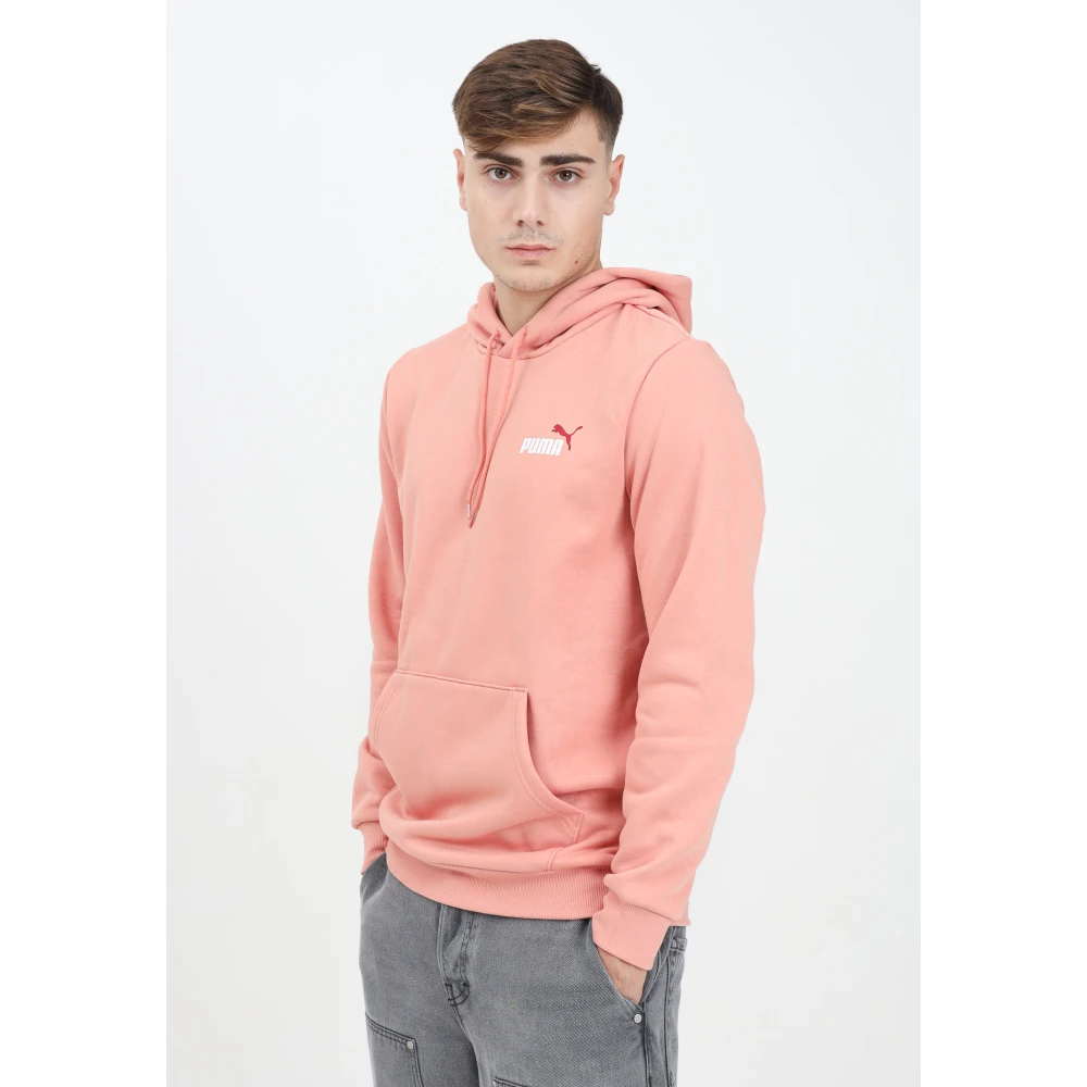 Puma Hoodie met klein logo Pink Heren