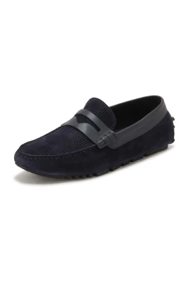 X4B152 XR350 Multi-striped Suede Driving Loafers