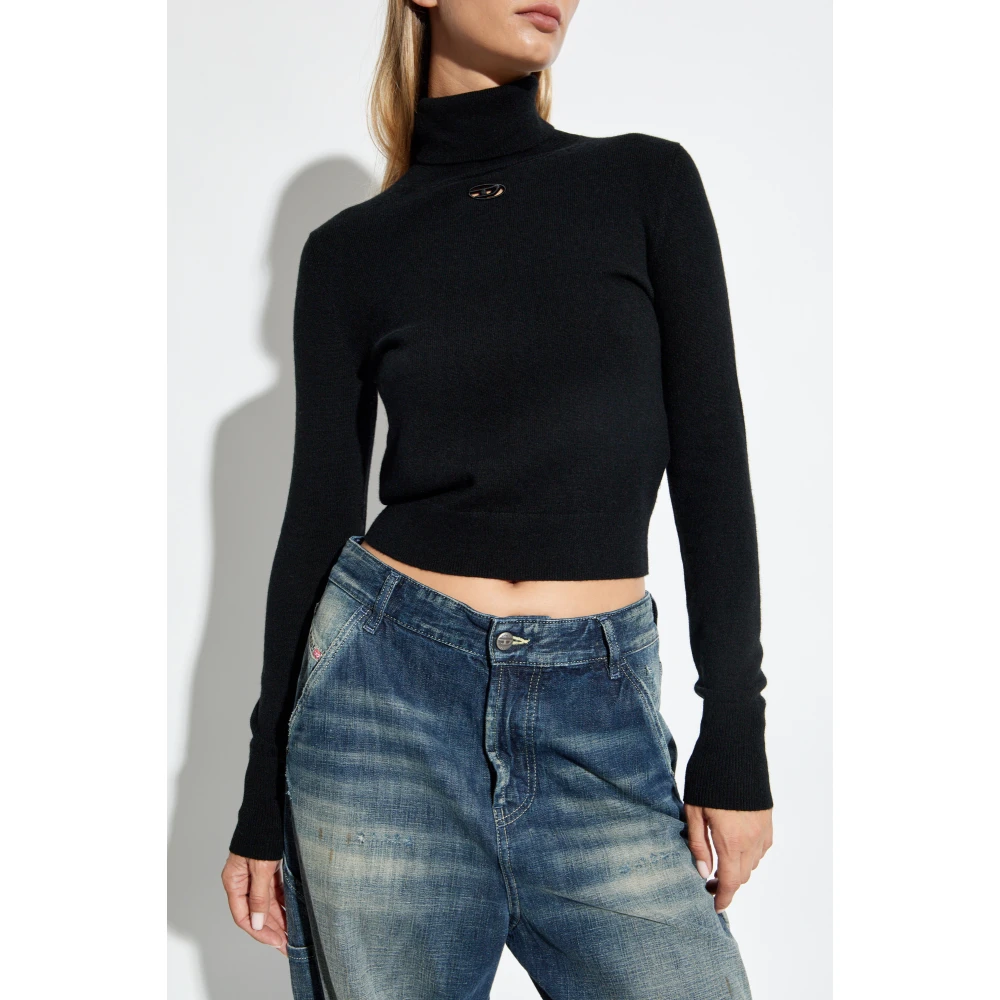 Diesel Turtleneck sweater M-Areesax-Tn Black Dames