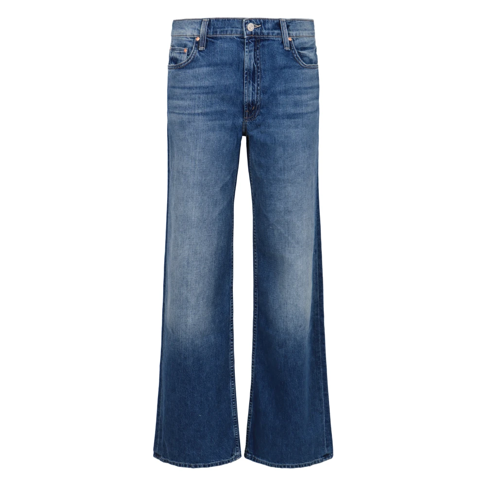 Mother Blue Wide Jeans, Female, W26, The Rerurn Zip Sneak Jeans