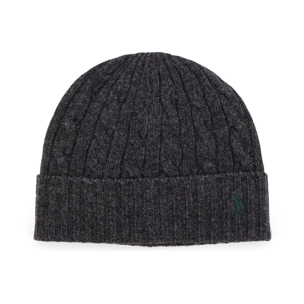 Polo Ralph Lauren Men's Gray Classic Cable Knit Beanie Hat