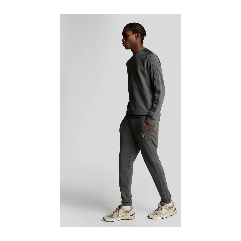 Lyle & Scott Mid Bottoms Tape Trackies Gray Heren