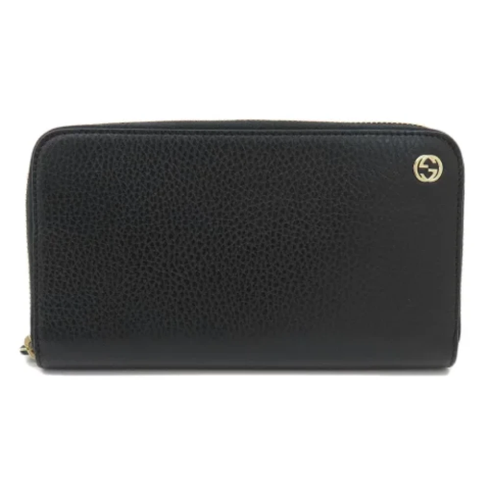 Gucci Vintage Pre-owned Leather wallets Black Dames