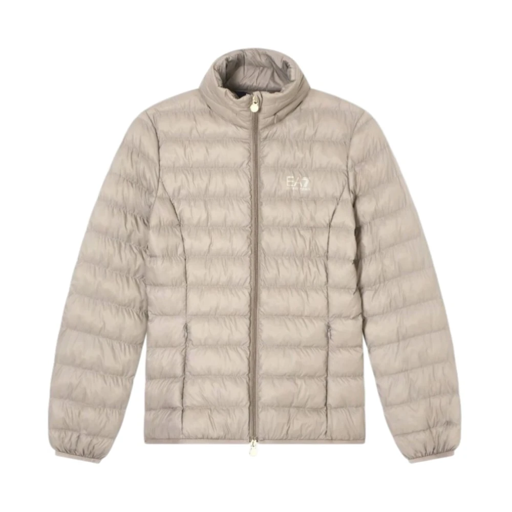 Emporio Armani Ea7 Beige Lättviktig Vadderad Jacka