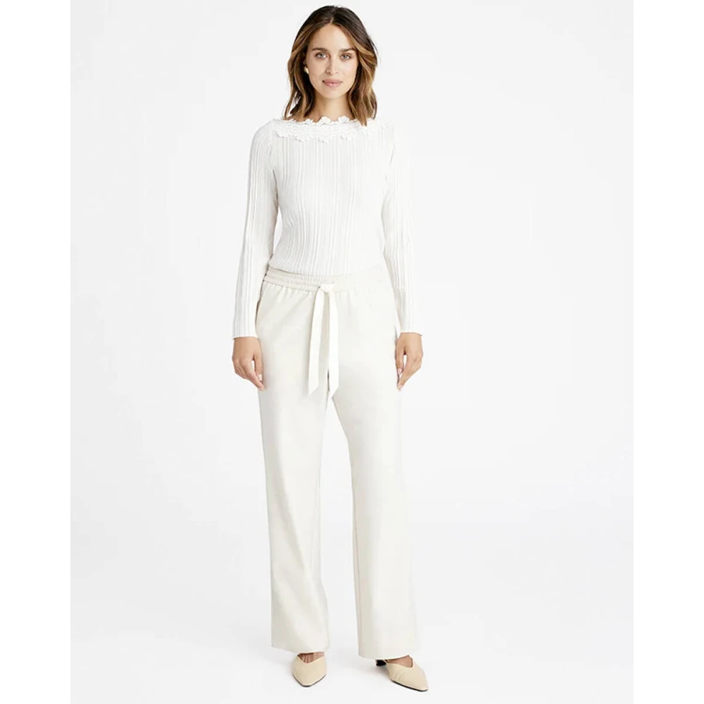 Gustav Wide Leg Bali Broek White Dames